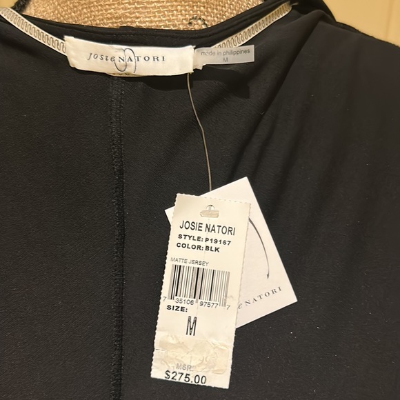 Josie Natori Tunic Vest Matte Black NWT - Picture 8 of 8